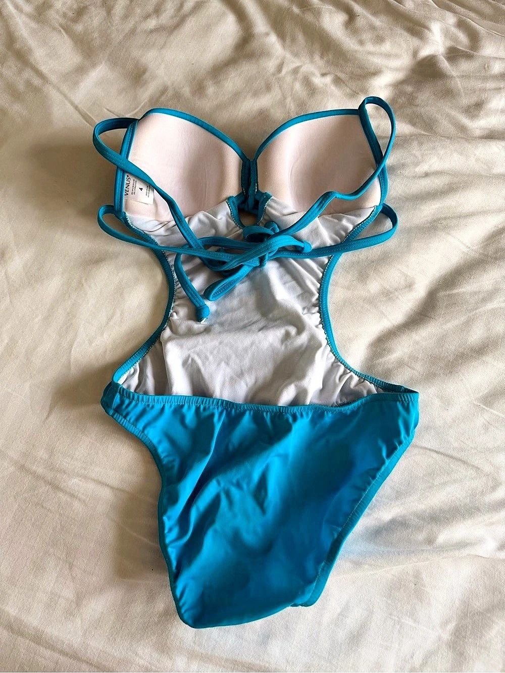VENUS Blue One-Piece Swimsuit Size 4 - Picture 2 of 3